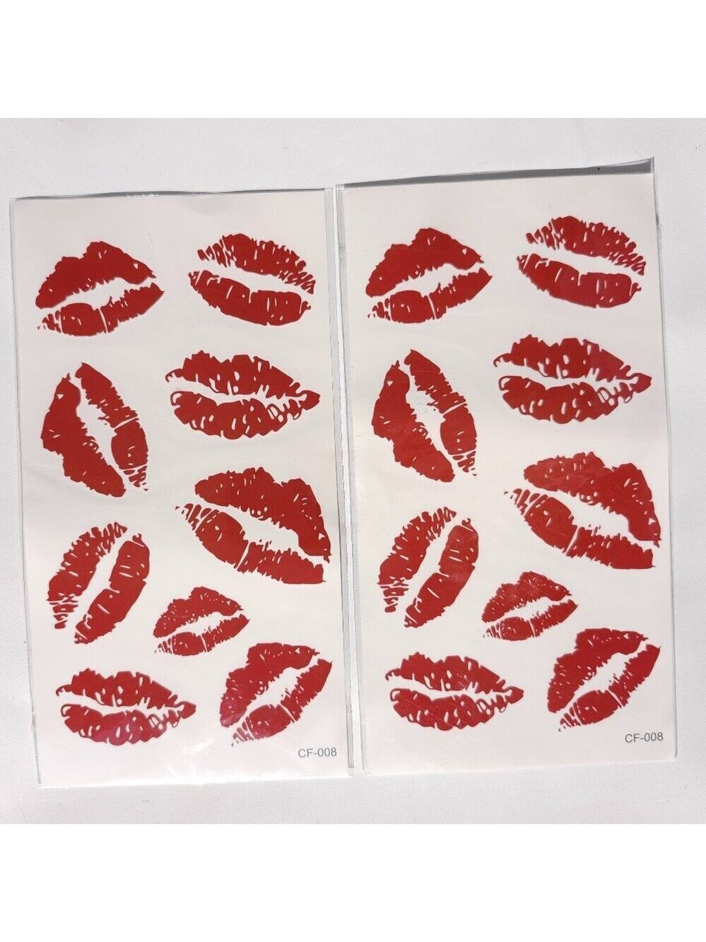 Red Lip Kiss Temporary Tattoos for Neck, Arm, and Body, Durable & Realistic BNIP